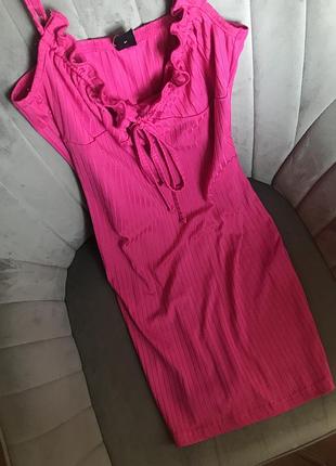 Стильна сукня shein в рубчик