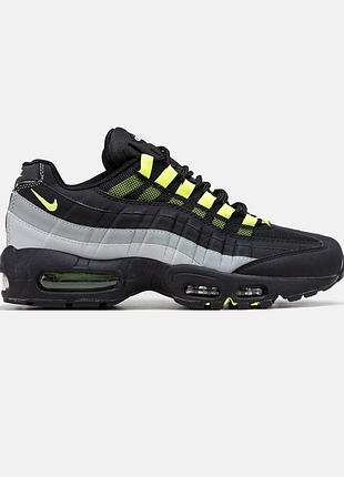 Кросівки nike air max 95 black grey neon