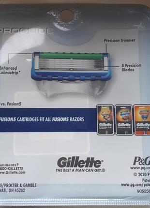 Картриджі gillette fusion proglide ( касети для станків - 8шт) оригинальні леза з сша2 фото