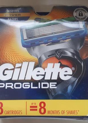 Картриджи gillette fusion proglide ( кассеты для станков - 8шт) оригинальные лезвия из сша