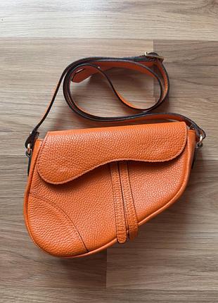 Сумка шкіряна в стилі saddle bag