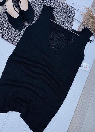 Нова в’язана майка xxl 3xl майка жіноча чорна майка великого розміру літня майка