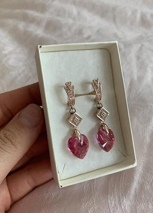 Сережки сердечка ручна робота