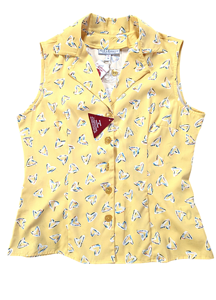 Rock n romance блузка жилет в винтажном стиле 1950s размер 18 (xxl ) 🇬🇧