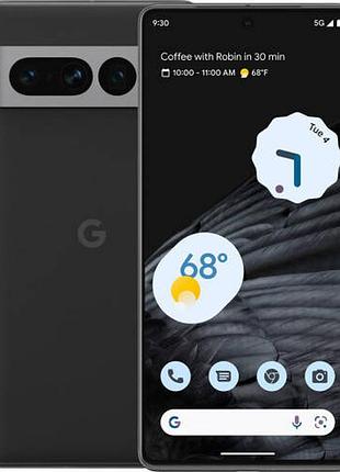 Смартфон google pixel 7 pro 12/128gb obsidian black 6.7", amoled, 50+12+48/10мп, 1sim+esim,