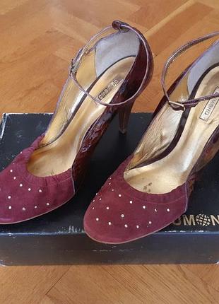 Туфлі жіночі на підборах dumond, бардові 39 розмір