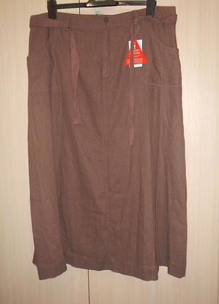 Льняная юбка south p.54(18) лен вискоза