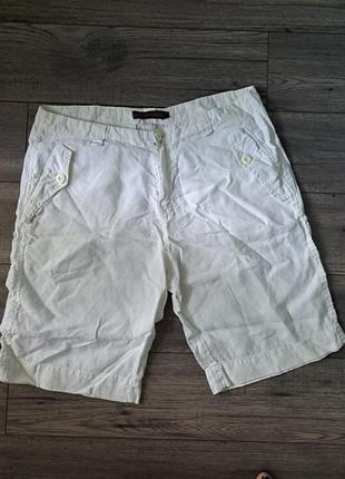 Шорты белые льняные 2