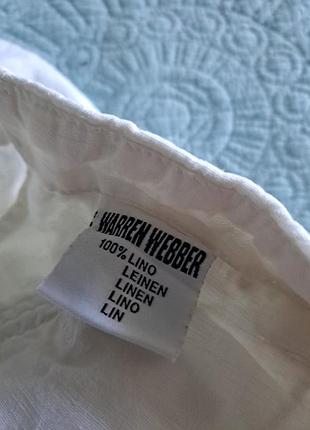 Шорты белые льняные 6