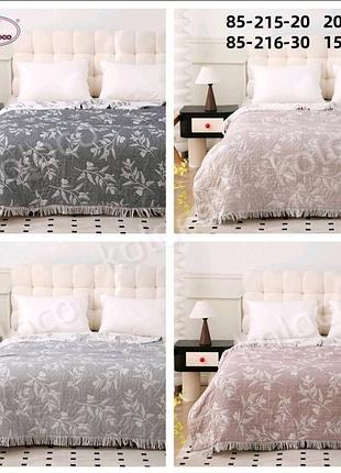 Покривало натуральний муслін з китицями