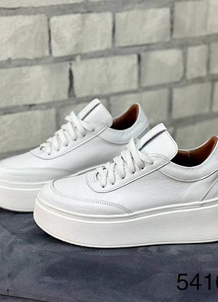 Кросівки на потовщеній подошві натуральна шкіра