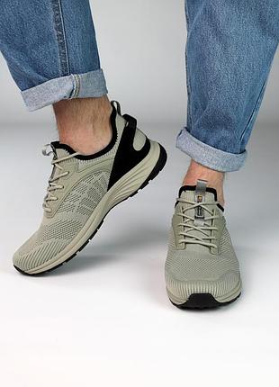 Кроссовки мужские сетка 591674 оливковые