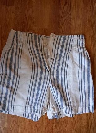 Шорты из тоненькой льняной ткани р 36-38