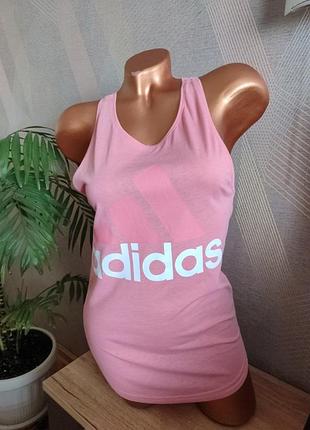 Красивая оригинальная удлинённая спортивная майка adidas