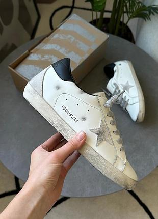 Шкіряні кеди golden goose super-star, кожаные кеды, кроссовки