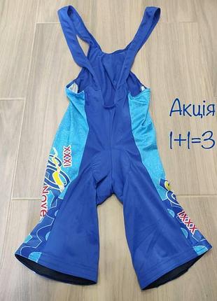 Итальянский велокомбинезон, велокостюм трико с мягкими памперсом made in italy