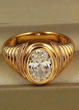 Кольцо xuping jewelry византия р 20,21 золотистое