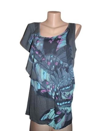 Женская туника с бабочкой bershka хлопок легкий