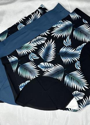 Комплект трусиків безшовні брендові rhonda shear чорні-сині рр 2 xl