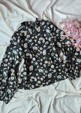 Женская блуза, от glamorous, в цветочный принт, принт ромашки, размер 40/42