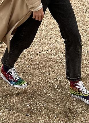 Жіночі кросівки vans леопардові різнокольорові