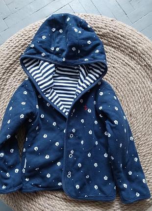 Легкая двусторонняя курточка на мальчика 12-18 мес.