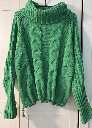 Плюшева кофта у вʼязку коси