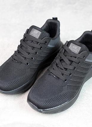 Кроссовки мужские сетка 591386 черные