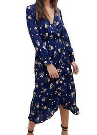 Длинное летнее платье с цветочным принтом.размер uk12(м)