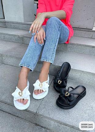 Жіночі сабо шльопанці з бантиком