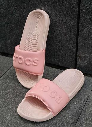 Жіночі шльопанці рожеві time crocs women's time crocs all day slide powder pink