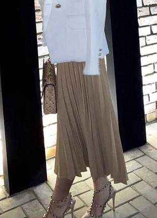 Спідниця плісе міді