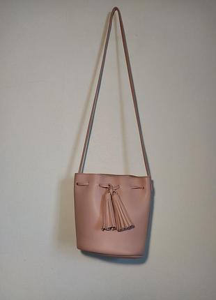 Сумка- ведро через плечо