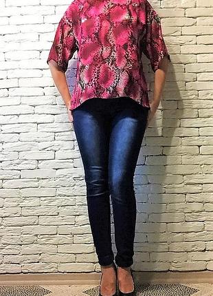 Шифонова блуза з подовженою спинкою