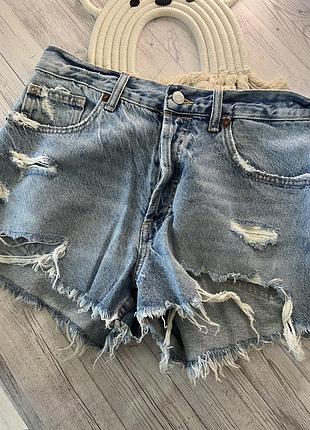 Джинсові шорти zara / р. 38