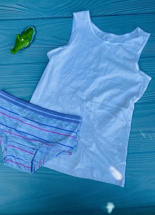 Новий набір для сну майка та трусики для дівчинки в розмірі 140