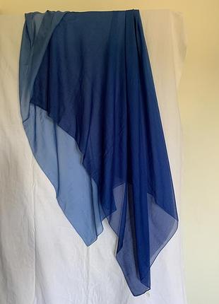 Яркая голубая пляжная платка-парео-спидница (универсальный размер)