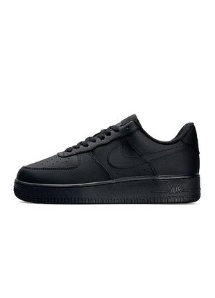 👟 чоловічі кросівки nike air force 1 low all black  👟