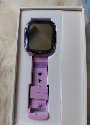 💜💙🩷 красивий смарт годинник лавандво-бузкового кольору на sim карту