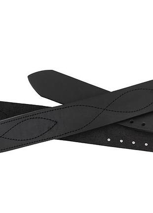 Ремень 120 см "портупея" поясной армейский портупейный офицерский ремень пояс (кожаный, черный) 882 ms