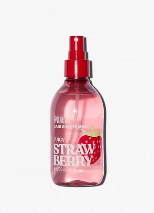 Спрей для тіла і волосся pink juicy strawberry hair & body