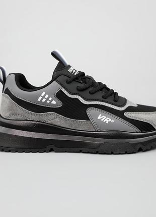 Кросівки чоловічі нубук 589513 сірі чорні