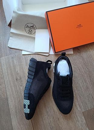 Кроссовки hermes со сквозной перфорацией