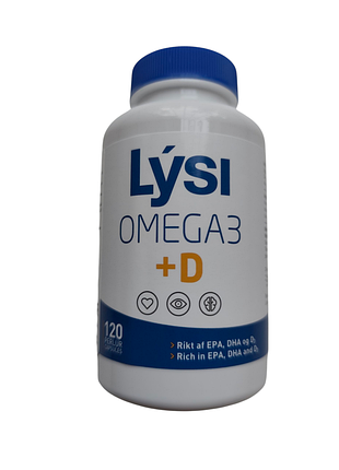 Омега 3 із вітаміном д lysi omega 3 + d, 120 капсул