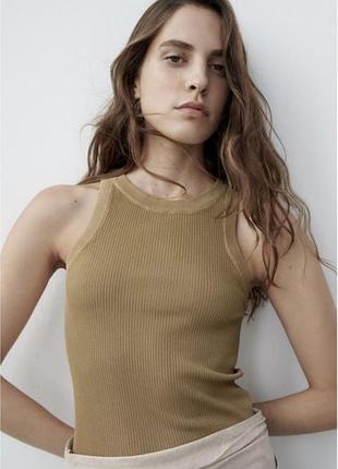 Майка топ трикотажний zara оригінал іспанія