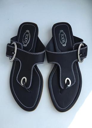 Кожаные шлепанцы вьетнамки 36-36,5 р. tod's tods оригинал, премиум, люкс