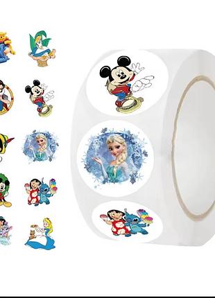 Наклейки 500 штук / рулон герои disney