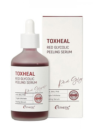 Кислотна пілінг-сироватка esthetic house toxheal red glycolic peeling serum
