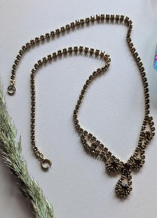 Кольє чеське вінтажне 44 см 2
