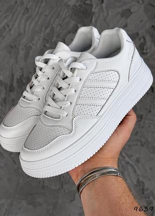 Кроссовки женские yuna белые, натуральная кожа